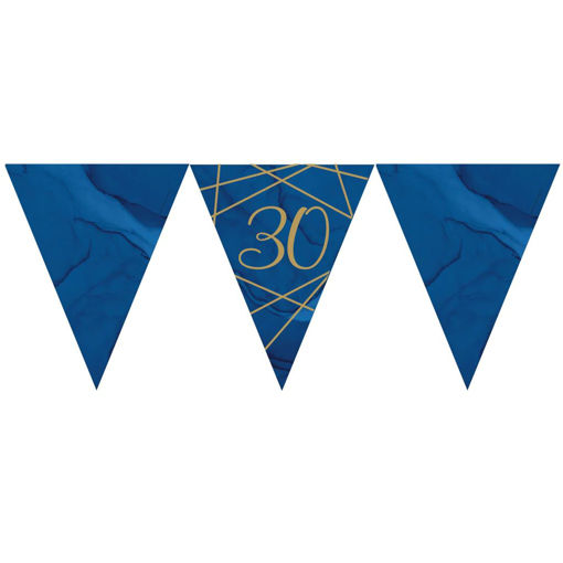 Picture of NAVY & GOLD GEODE 30 TH BIRTHDAY BUNTING BANNER 3.7M